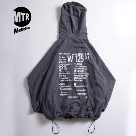 "THE HARLEM" Reversivle NYLON FREECE JKT GREY