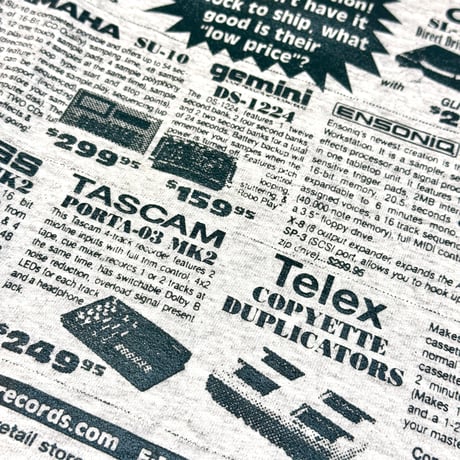 "UPSTAIR RECORDS" 8oz US Hoodie AshGrey