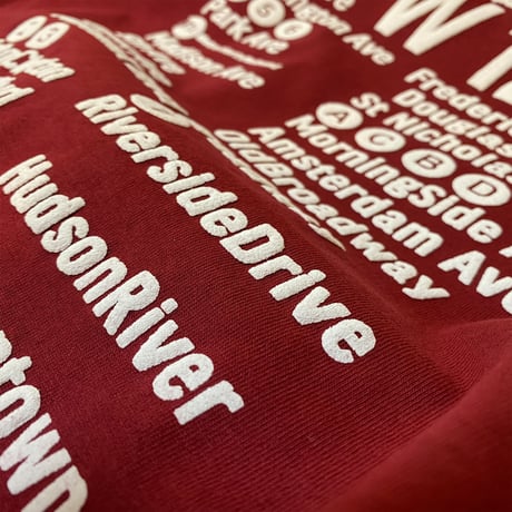 "HARLEM"Tee 6.5oz HeavyWeight バーガンディ