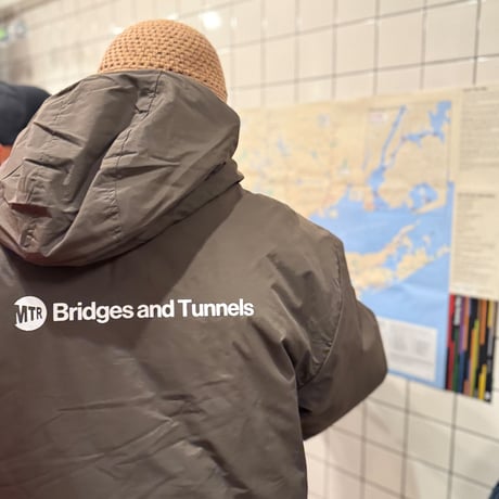 "MTR Bridge and Tunnels" NYLON Heavy JKT  BEIGE BROWN