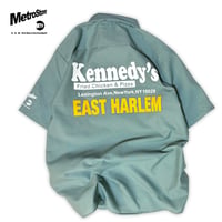 "KENNEDY FRIED CHICKEN" 4.25oz RED KAP WorkShirt LightGreen