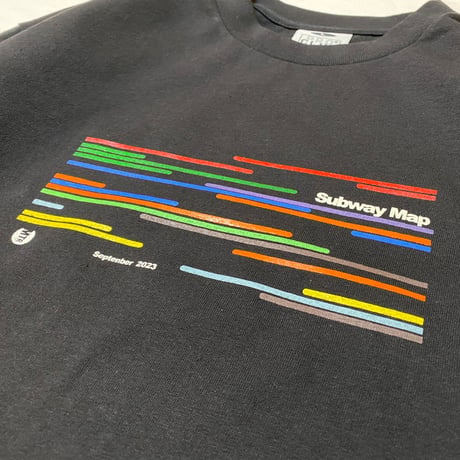 "The SUBWAY MAP HARLEM" 6.5oz HeavyWeight Tee BLK