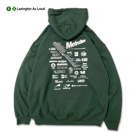 "Lexington Av Local" 8oz Hoodie Green