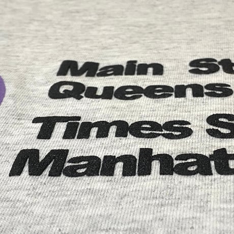 "The 7Train" 6oz US COTTON L/S Tee Ash