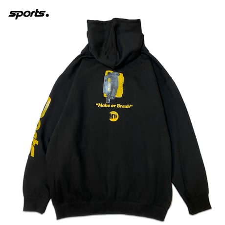 "The SPORTS" 9oz ComfortHoodie  BLK