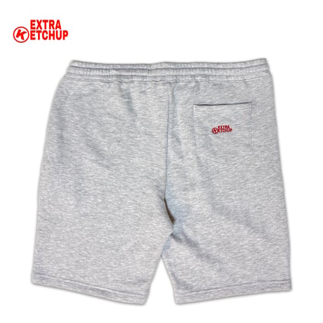 EXTRA KETCHUP "CRIMEZ" RETRO LOGO SWEAT SHORTS GRAY