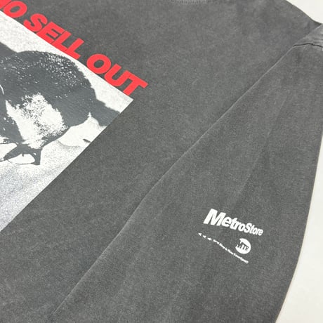 "NO SELLOUT" 6.1oz GarmentDye L/S Tee PepperBlack