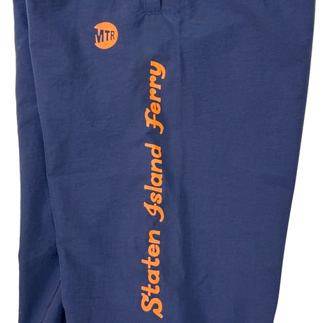 "StatenIslandFerry" Cottonlike NYLON PANTS  NAVY