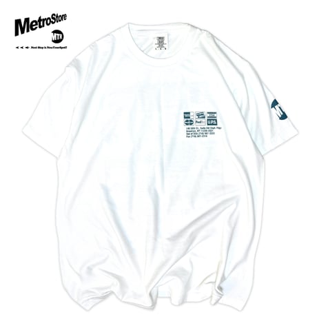 "UPSTAIR RECORDS" Garment Dyed 6.1 oz S/S Tee White