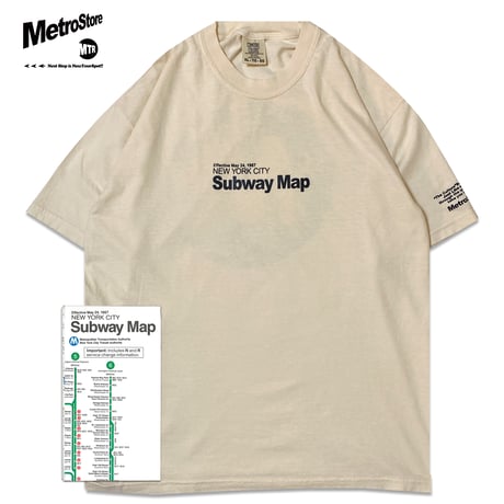 ”TheMap1987”  GarmentDye 6.1oz Tee Ivory
