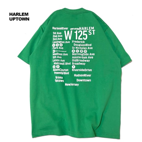 "HARLEM"Tee 6.5oz HeavyWeight Green