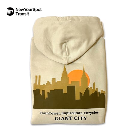 "ViewFromQueens" 8oz HOODIE SAND