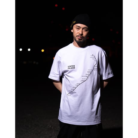 "STATEN ISLAND SUBWAY MAP Pt2" 7.5 oz Max Heavyweight S/S Tee White