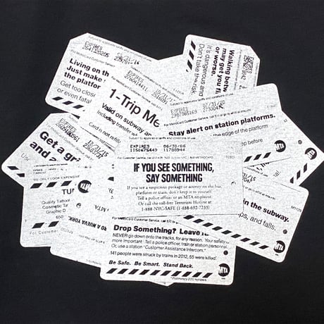 "The MetroCard" 6.5oz HeavyWeight L/S Tee BLK