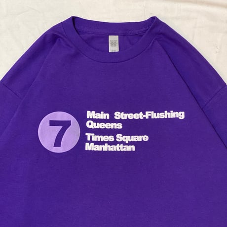 "The 7Train Pt2" 6oz US COTTON L/S Tee Purple