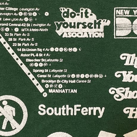 "Lexington Av Local" 6.5oz HeavyWeight L/S Tee Green