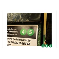 A3 POSTER "4.5.6Train Lexington Ave"