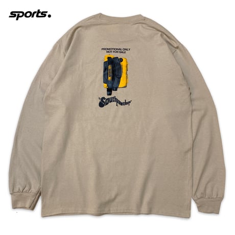 "SOUTHPAWCHOP DJ THING MIXCD SET" 6oz US COTTON L/S Tee SAND