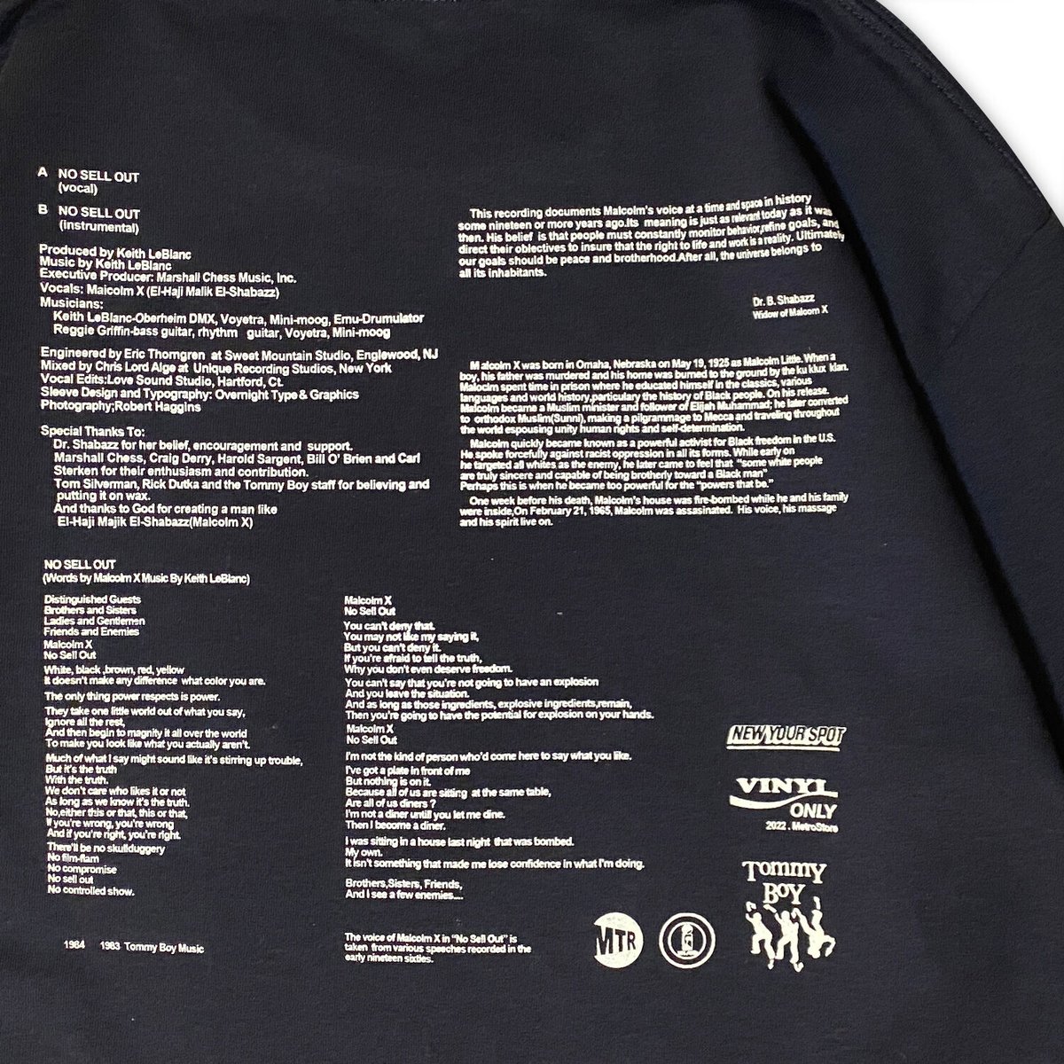 NO SELL OUT Tee | MetroStore