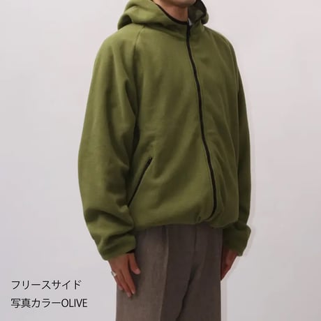 "THE HARLEM" Reversivle NYLON FREECE JKT GREY