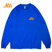"The 7Train NY Mets" 6oz US COTTON L/S Tee Blue