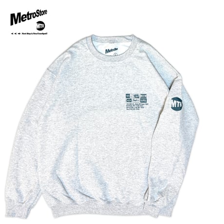 "UPSTAIR RECORDS" 8oz US Sweat AshGrey