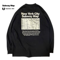 "The SUBWAY MAP HARLEM" 6.5oz HeavyWeight　L/S Tee BLK