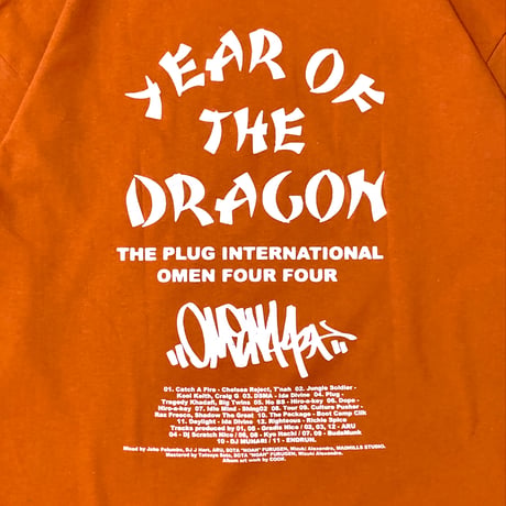 "PLUG INTERNATIONAL" US COTTON 6oz S/S Tee　TexasOrange