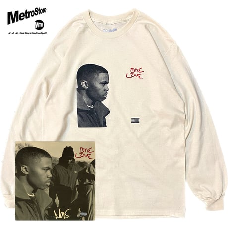 "ONELOVE" US COTTON 6oz L/S Tee  Natural