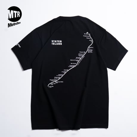 "STATEN ISLAND SUBWAY MAP Pt2" 7.5 oz Max Heavyweight S/S Tee Black