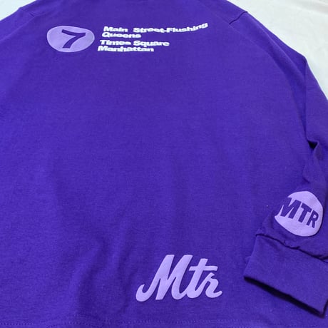 "The 7Train Pt2" 6oz US COTTON L/S Tee Purple