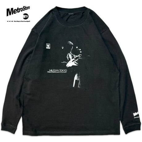 ”MILES IN TOKYO" 6.20z OPENEND MAX WEIGHT L/S Tee Black