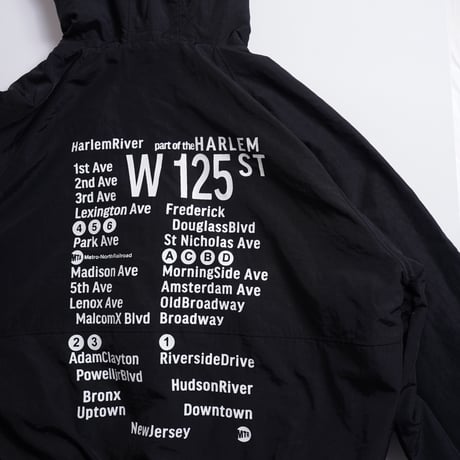 "THE HARLEM" Reversivle NYLON FREECE JKT BLACK