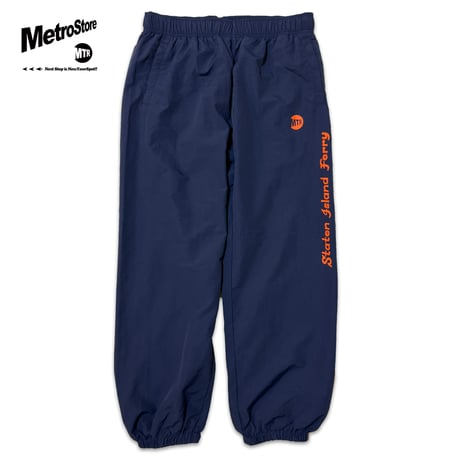 "StatenIslandFerry" Cottonlike NYLON PANTS  NAVY