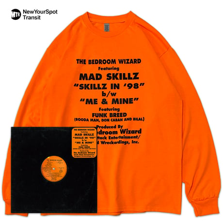 "BedroomWizard" US COTTON 6oz L/S Tee 蛍光Orange