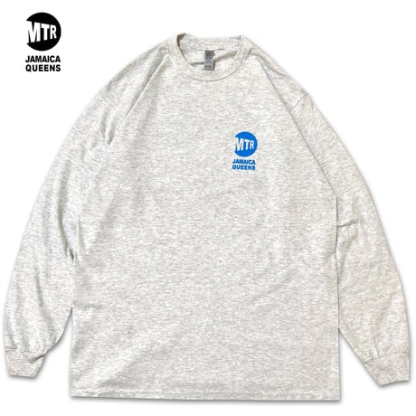 "JAMAICA QUEENS" 6oz US COTTON L/S Tee AshGrey