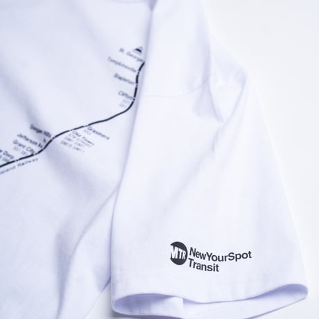 "STATEN ISLAND SUBWAY MAP Pt2" 7.5 oz Max Heavyweight S/S Tee White