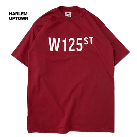 "HARLEM"Tee 6.5oz HeavyWeight バーガンディ