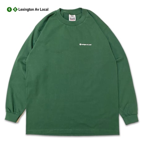 "Lexington Av Local" 6.5oz HeavyWeight L/S Tee Green