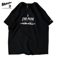 "PLUG INTERNATIONAL" US COTTON 6oz S/S Tee BLACK