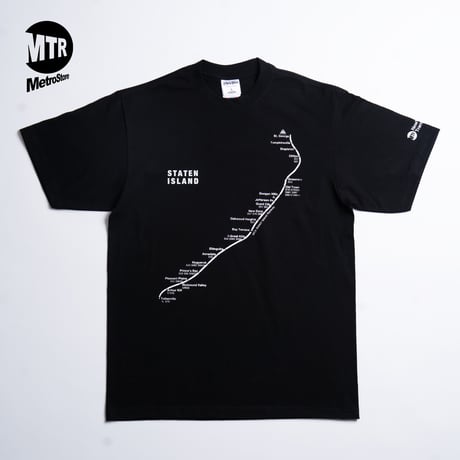 "STATEN ISLAND SUBWAY MAP Pt1" 7.5 oz Max Heavyweight S/S Tee Black