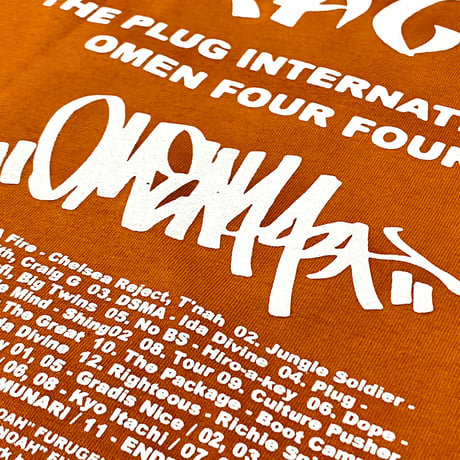 "PLUG INTERNATIONAL" US COTTON 6oz S/S Tee　TexasOrange