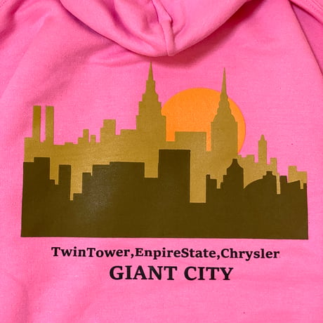 "ViewFromQueens" 8oz HOODIE PINK