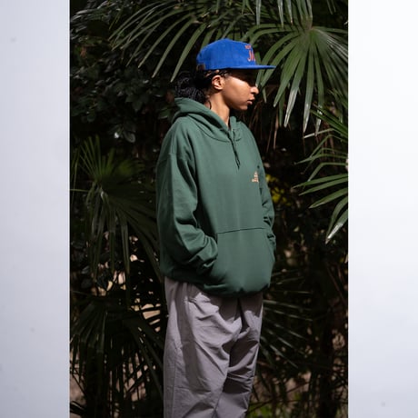 "STATEN ISLAND FERRY CREW TYPE" 10oz COTTON HOODIE ASH GRAY