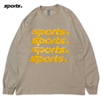 "The SPORTS pt2" 6oz US COTTON L/S Tee SAND