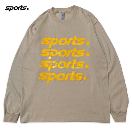 "The SPORTS pt2" 6oz US COTTON L/S Tee SAND