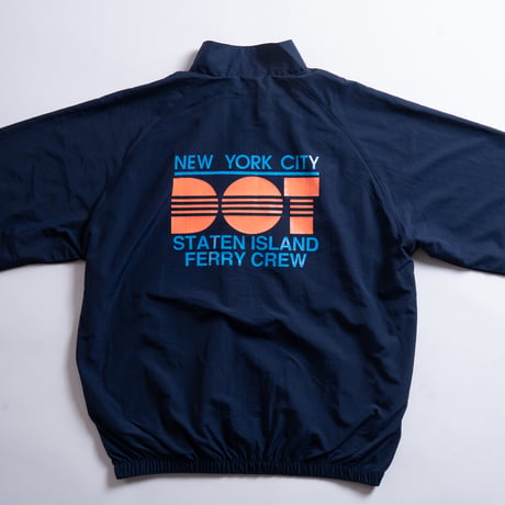 "STATEN ISLAND FERRY CREW TYPE" NYLON TRACK JKT  NAVY