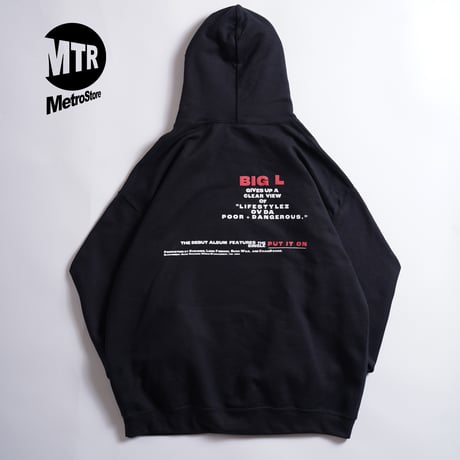 "BIG L DEBUT ALBUM AD" 8oz Hoodie BLACK