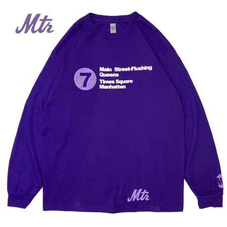 "The 7Train Pt2" 6oz US COTTON L/S Tee Purple