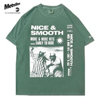 ”CassetteTape＆Crack”  GarmentDye 6.1oz Tee LightGreen